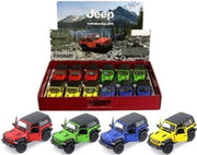 KINSMART Jeep WRANGLER HARD TOP 2017 12st. in tray  p/st. €  4 colors schaalmodel 4