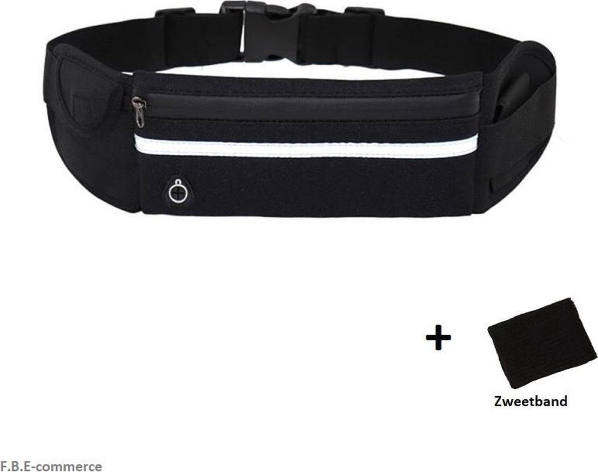 hardloop heuptas - running belt - hardloop - sport telefoonhouder - heupriem - heupband – heuptasje - Zwart