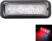 12W 720LM 6500K 635nm 4-LED wit + rood licht Wired auto knipperend waarschuwingssignaallampje