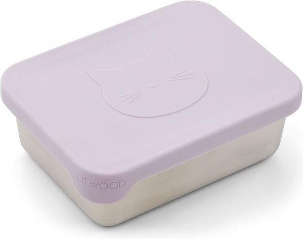 Ako Snack Box Cat Light Lavender | Liewood