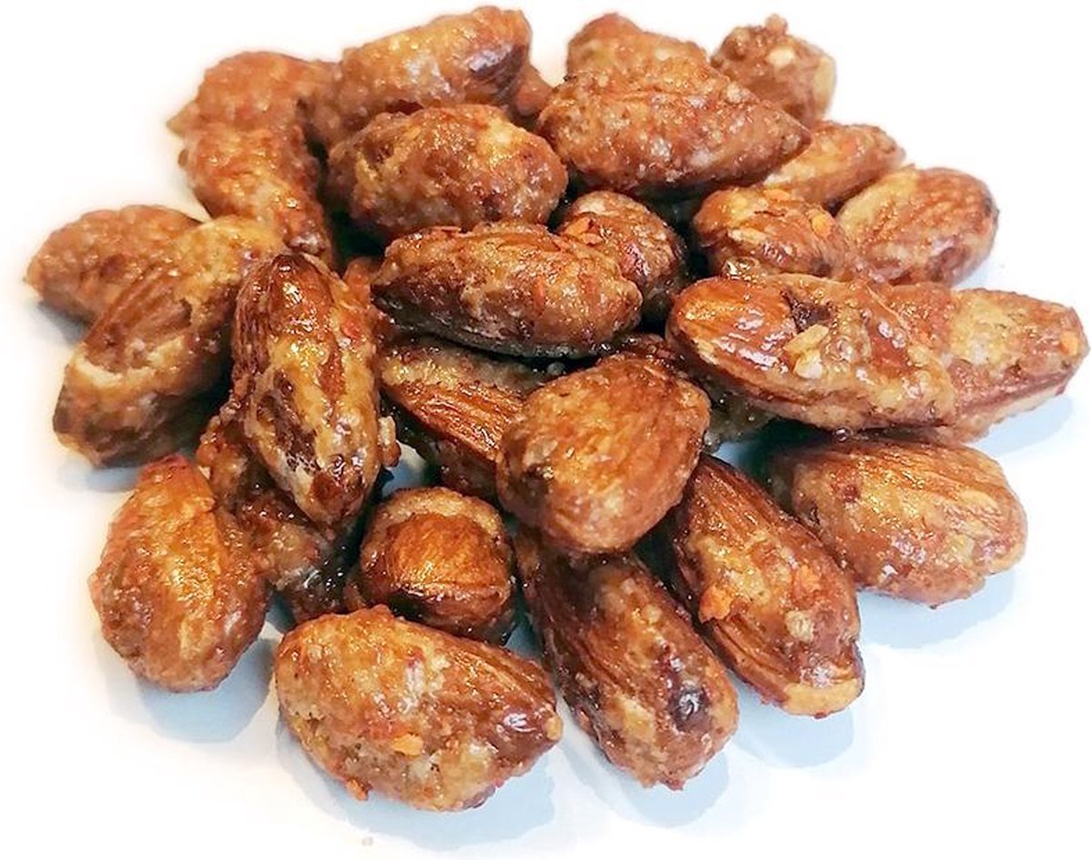 Honing chili amandelen 500 gram | Luxe en gezonde noten | Gluten- en lactosevrij