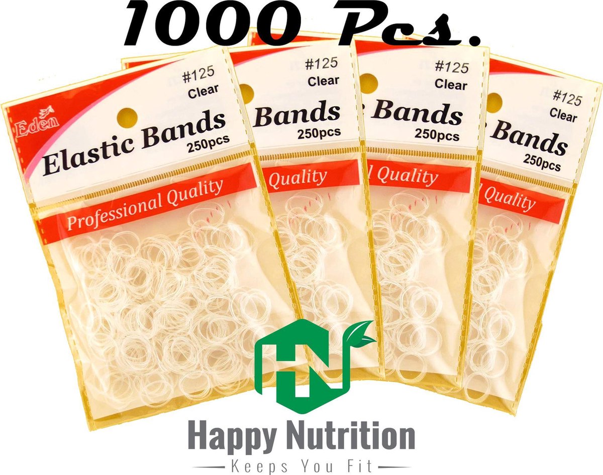 1000 stuks Elastic bands| Elastieken bandjes| Elastiekjes| Doorzichtige Elastieken| Dorrzichtig| Elastiek| Haarelastiek| Kleine Elastiekjes| haarelastiekjes