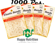 1000 stuks Elastic bands| Elastieken bandjes| Elastiekjes| Doorzichtige Elastieken| Dorrzichtig| Elastiek| Haarelastiek| Kleine Elastiekjes| haarelastiekjes