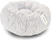 Doxie® Pluche Fluffy Donut Hondenmand – Kattenmand – Hondenkussen – Kattenkussen – Wasbaar – Antislip – ⌀ 80 cm – Lichtgrijs