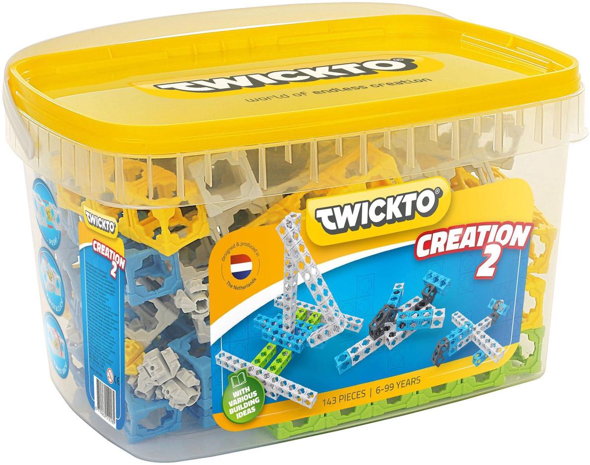 Twickto bouwset - constructie pakket - Creatie 2 - 145 delig - blauw