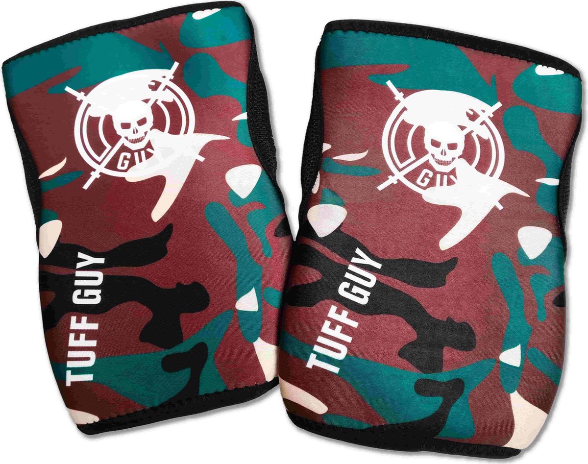 Tuff Guy - Professionele Knee Sleeves- Camouflage- Large -5mm- Heavy Duty Support en Hulp bij Fitness