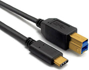 USB C naar B kabel | Printerkabel | Harde schijf kabel | USB 3.1 | Zwart | 3 meter | Allteq