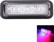 12W 720LM Blauw: 440-480nm / Rood: 635nm 4-LED blauw + rood licht Bedraad auto knipperend waarschuwingssignaallampje