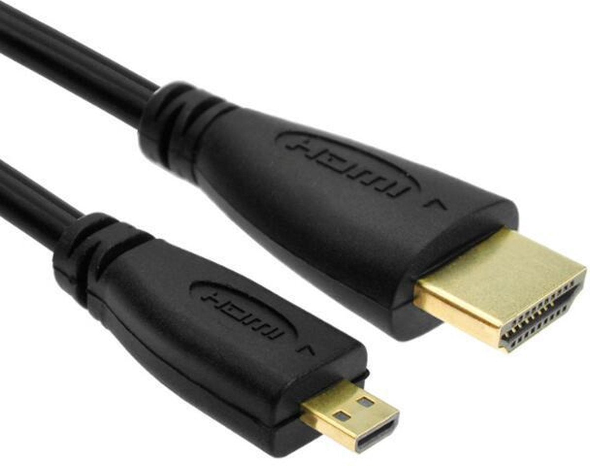 NÖRDIC HDMI-402 HDMI naar Micro HDMI kabel - 1.8 m - Zwart
