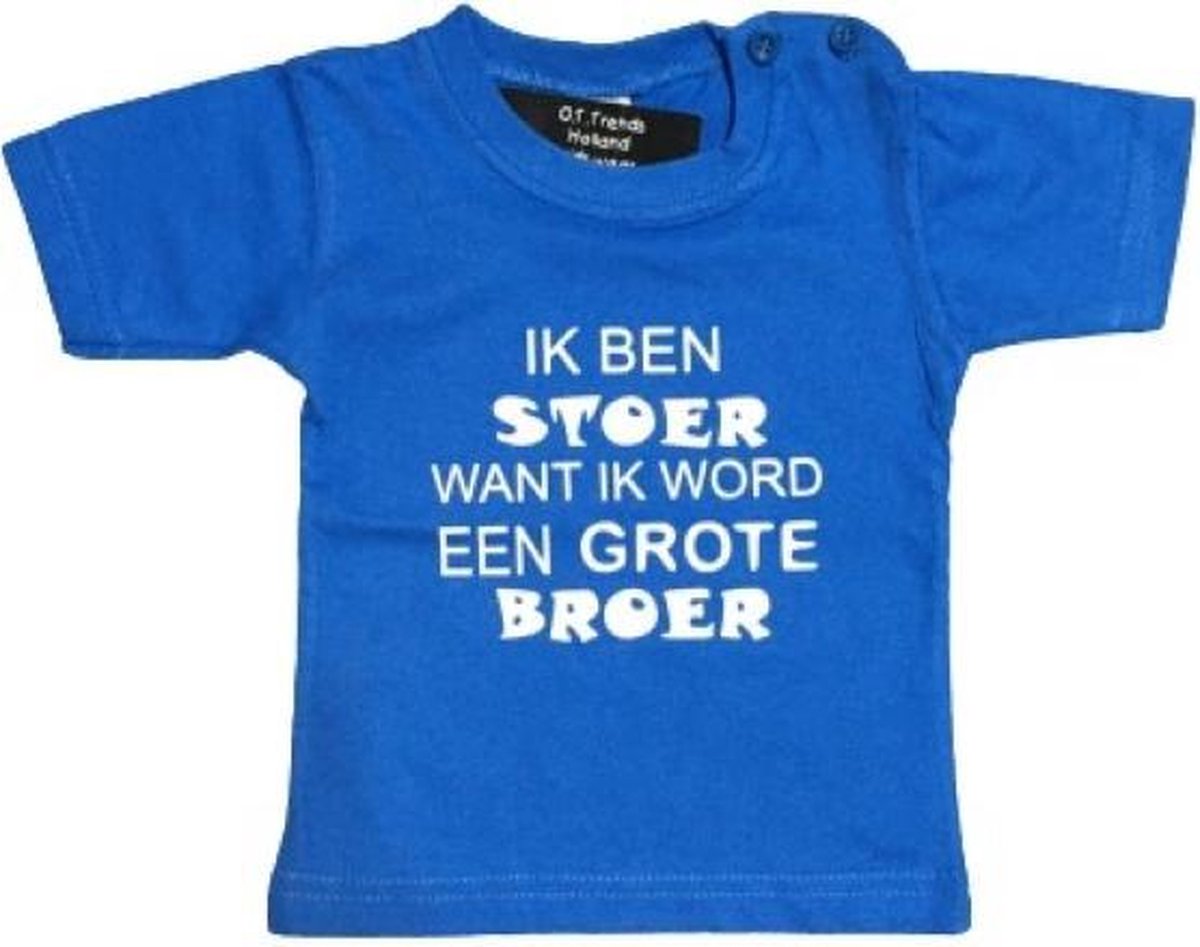 Baby T-Shirt Aankondiging bekendmaking zwangerschap ''ik ben stoer want ik word grote broer ©