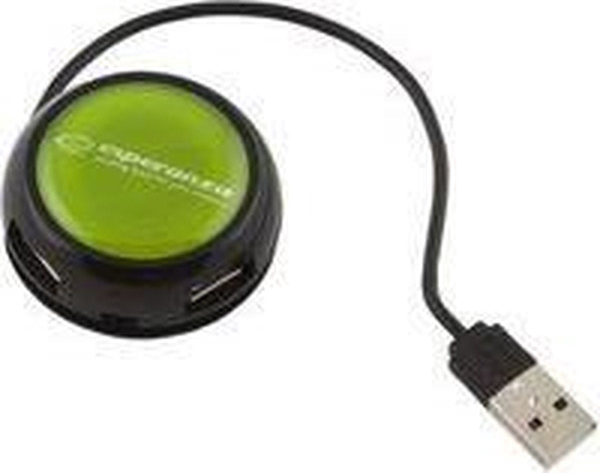 Esperanza 4-poorts USB 2.0 Hub Yoyo - Groen