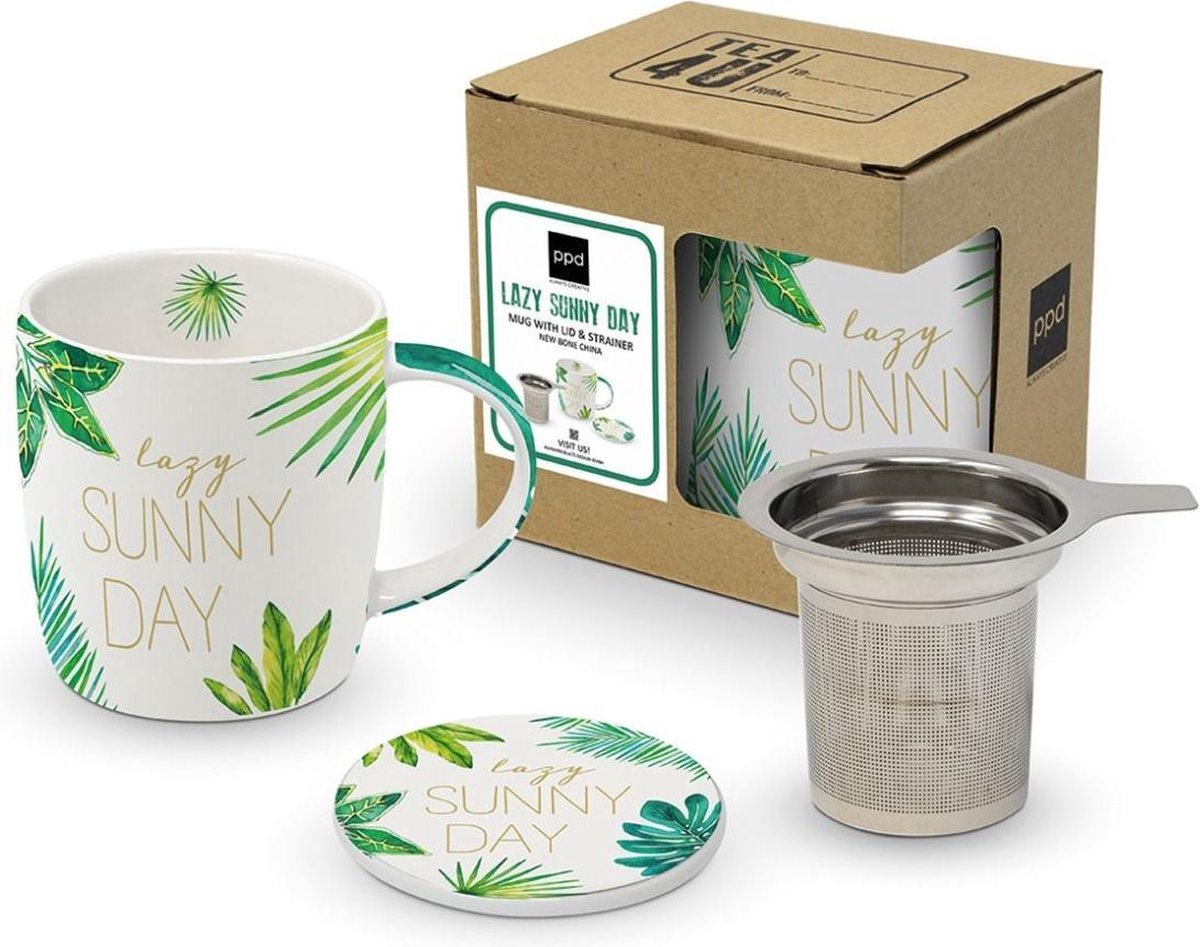 Theeset Lazy Sunny Day – Theekop met filter - PPD
