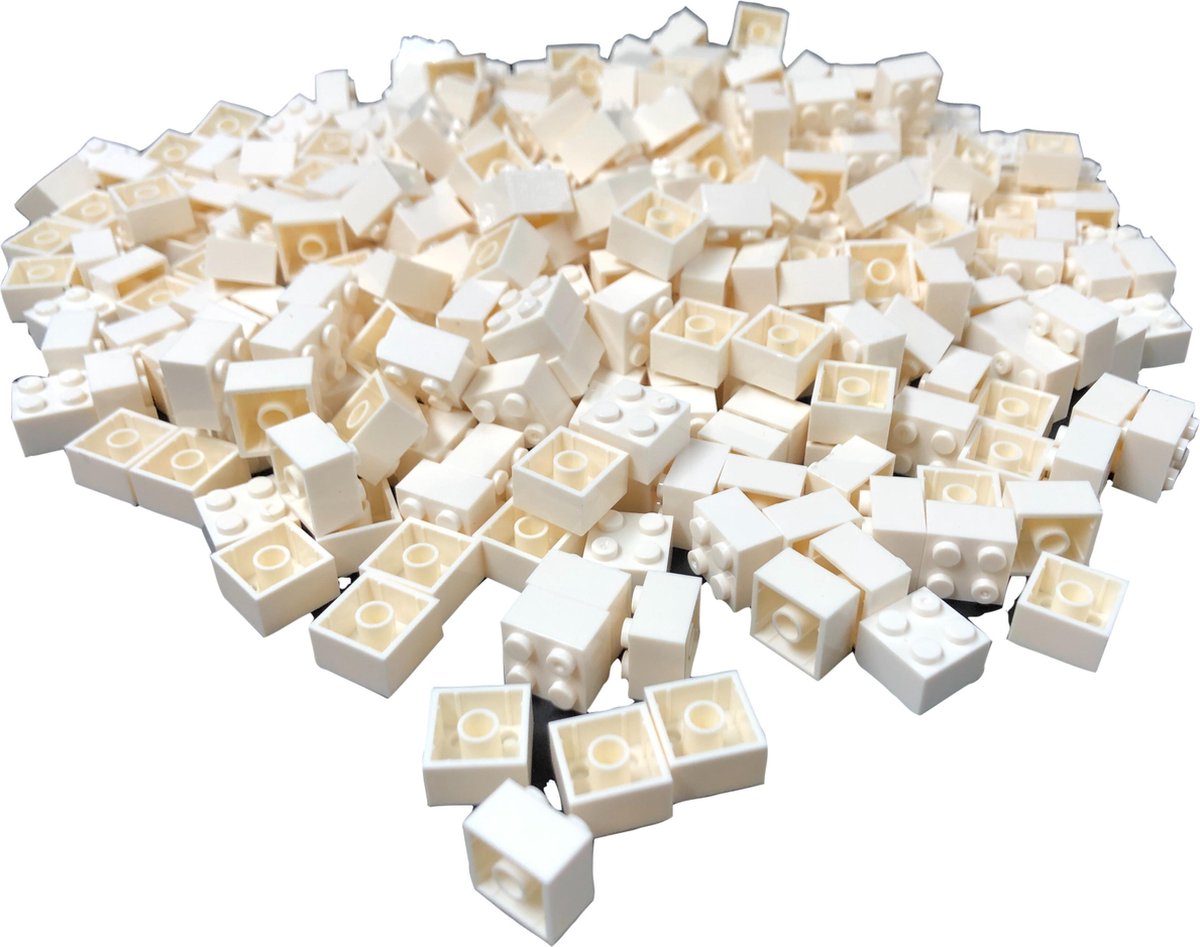 250 Bouwstenen 2x2 | WIT | Keuze uit ruim 17 kleuren! | Klikken stevig vast | 100% compatibel met Lego