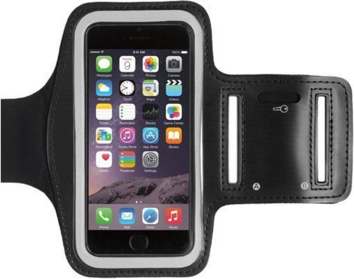 Hardloop Sport Armband voor Apple iPhone 6 Plus Zwart