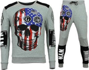 ENOS Heren Trainingspakken Sale - Goedkope Joggingspaken Mannen - Online - Grijs - Maat: XL