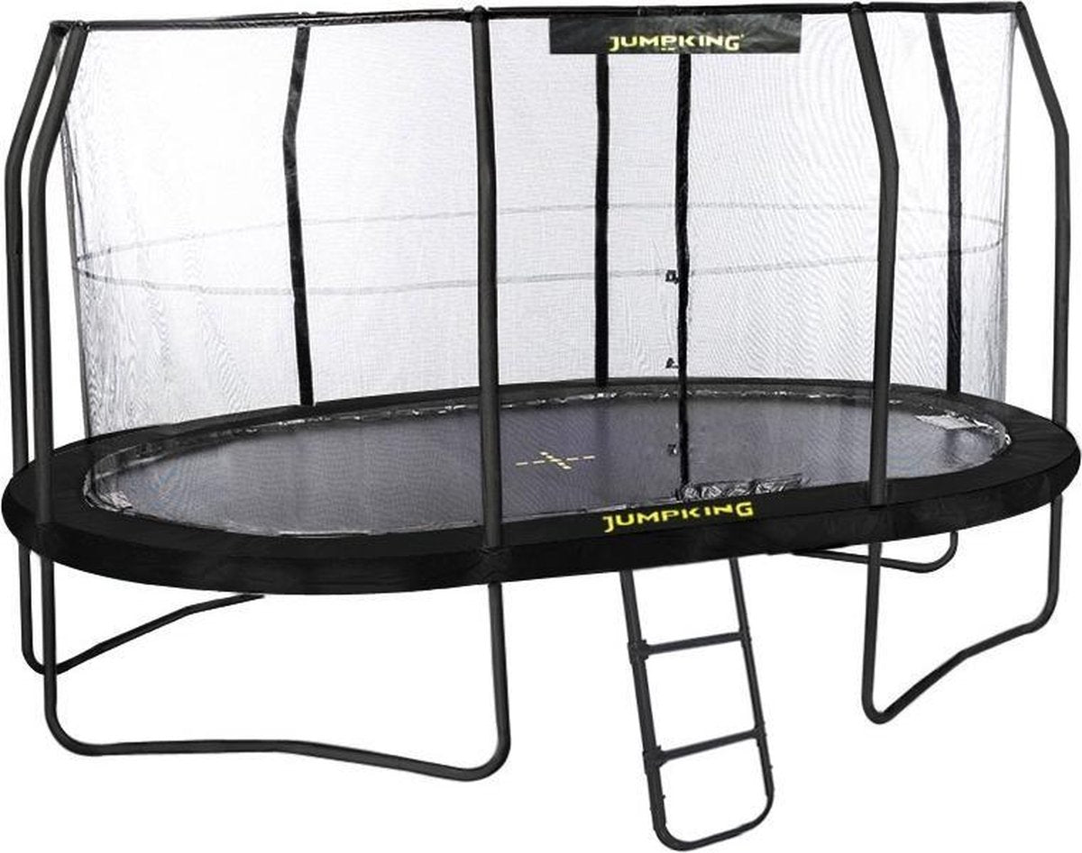 Jumpking Trampoline Met Net En Ladder Jumppod Oval 457 X 305 Cm Zwart (2016)