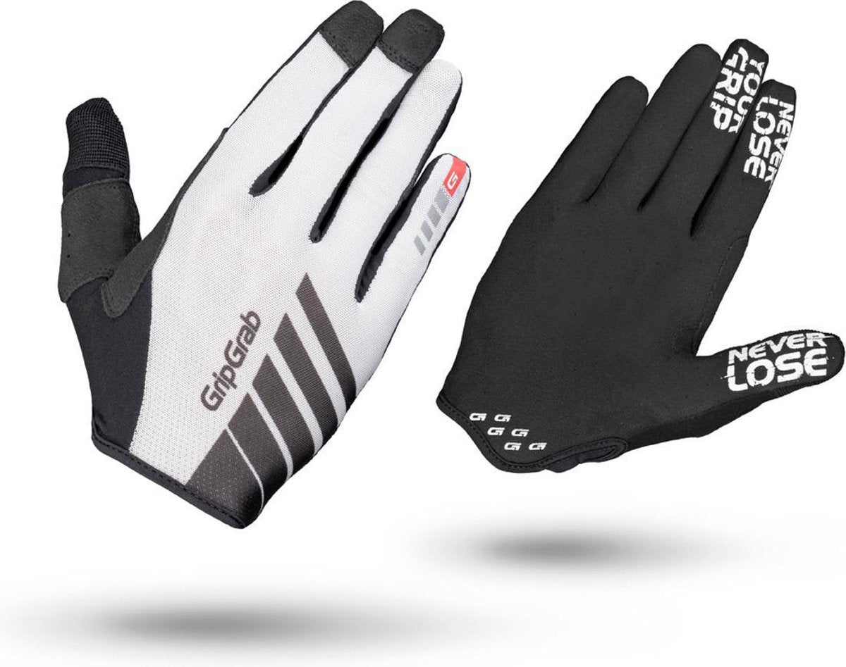 GripGrab Racing fietshandschoenen - wit/zwart - Maat XXL