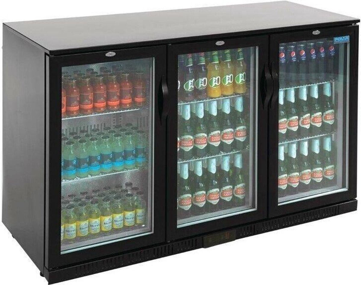 Polar G-Serie 3-Deurs Barkoeling Met Klapdeuren Zwart 330l