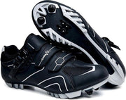 Fietsschoenen - MTB Schoenen - Wielrenschoenen - Klikschoenen - Kleur Zwart-Zilver - Mountainbike - Racefiets - Maat 46