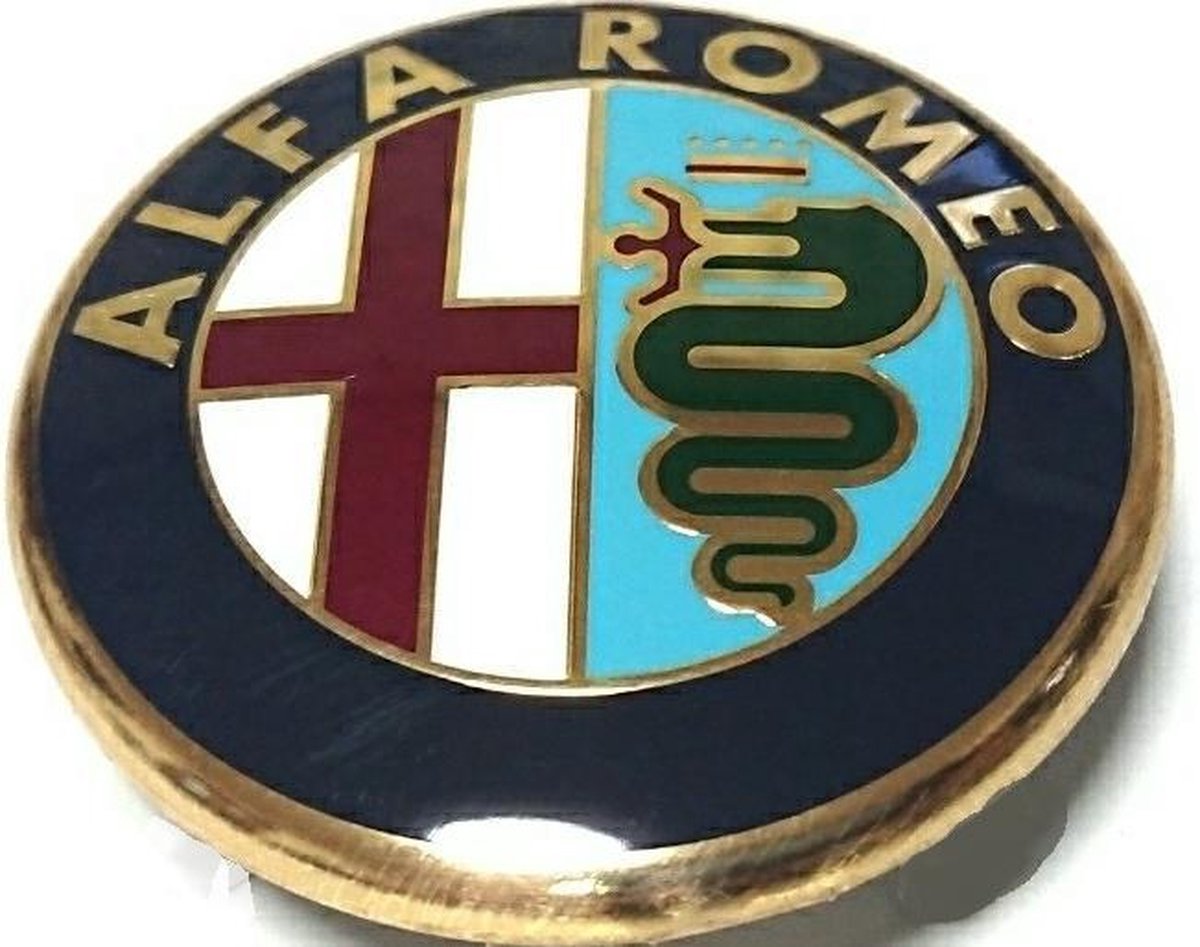 Set van 4 Alfa Romeo stickers 57mm - Naafdoppen -Naafkappen - Velgen - Winterbanden - Velg - All season banden - Ontvochtiger - Ruitenkrabber - Vorst - Regen - stickers - logo - embleem