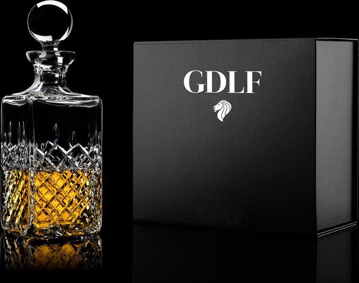 GDLF Handgemaakte Whisky Karaf Royal in Giftbox - Kristal