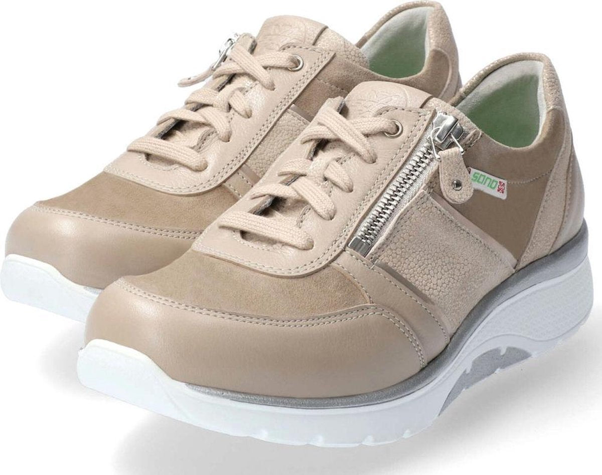 Sano by Mephisto IZAE dames rollende wandelsneaker - lichttaupe - maat 42.5