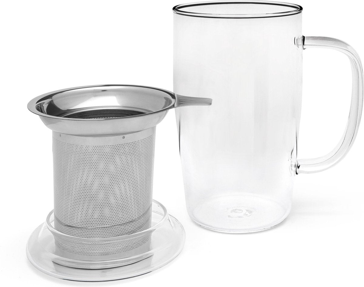 Bredemeijer Theeglas Veneto 530ml +rvs filter +deksel