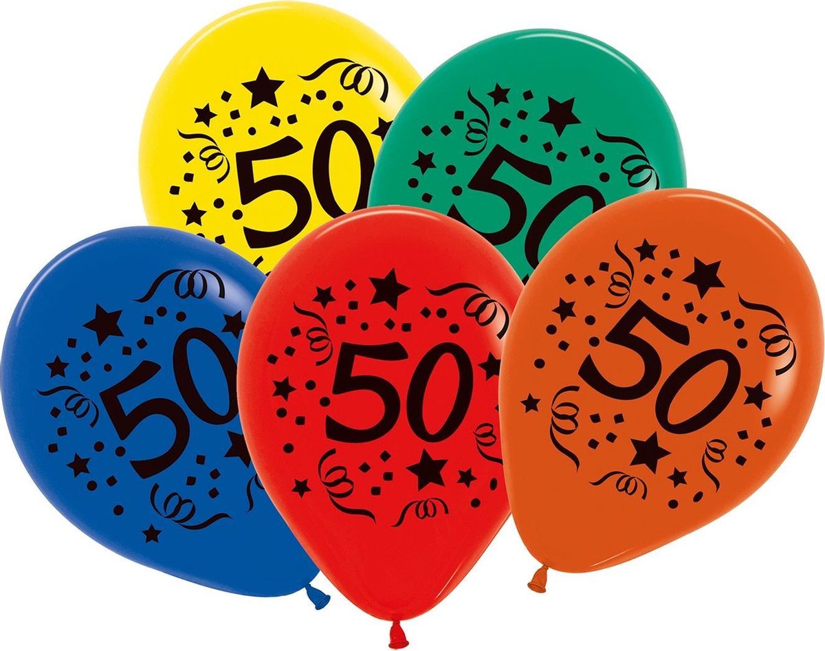 Tib Ballonnen Cijfer 50 30 Cm Latex 7 Stuks