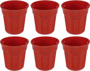 Bialetti Bicchierini Espressobekers Rood - 6 stuks