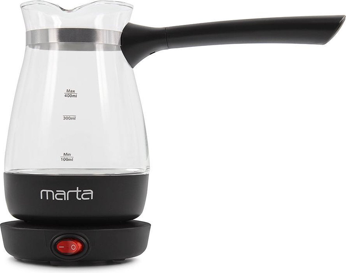 MARTA MT-2140 Elektrisch Turkse koffiezetapparaat|600W|0.5L|black pearl