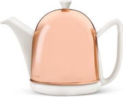 Bredemeijer Manto Theepot - 1 l - Koper mantel - Wit