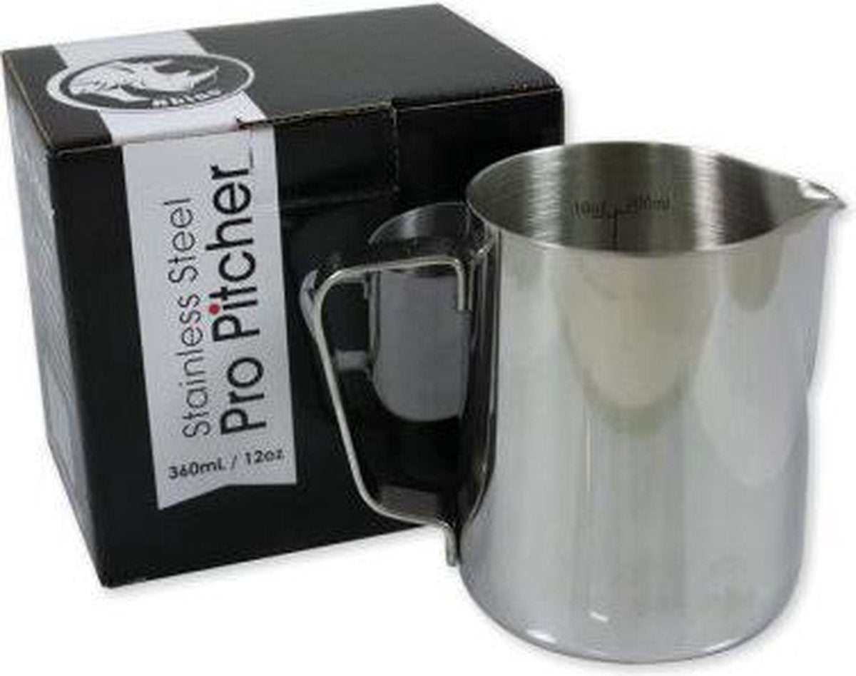 Rhinowares Professional melkopschuimkan 360ml met volume aanduiding