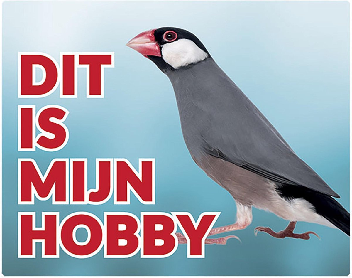 Dit is mijn hobby 145 rijstvogel NL waakbord met een gekleurde achtergrond