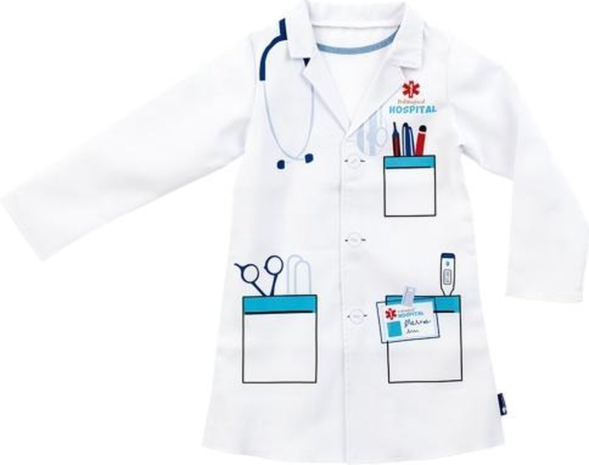 Imaginarium Doktersjas voor Kinderen - Verkleedkleding Dokter - Lange Mouw