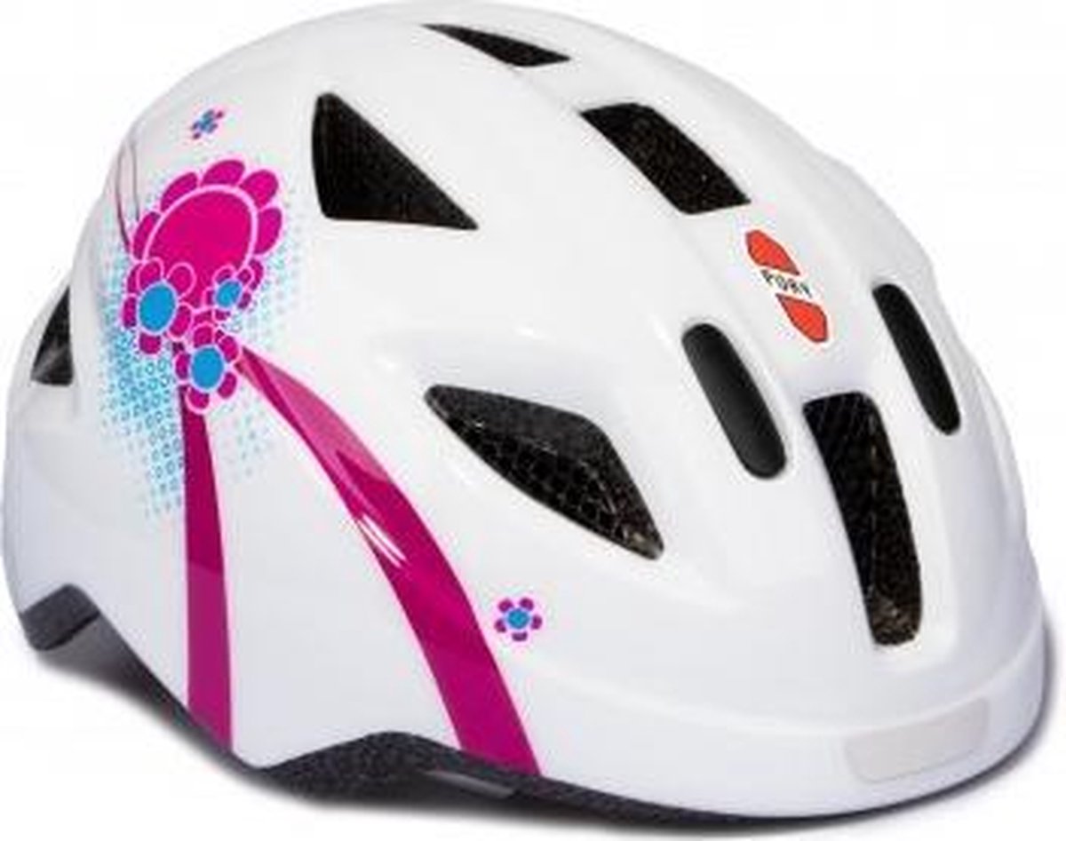 Helm Puky wit/roze