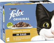 Felix Original Gevogelte Selectie in Saus - Kattenvoer - 48 x 85g
