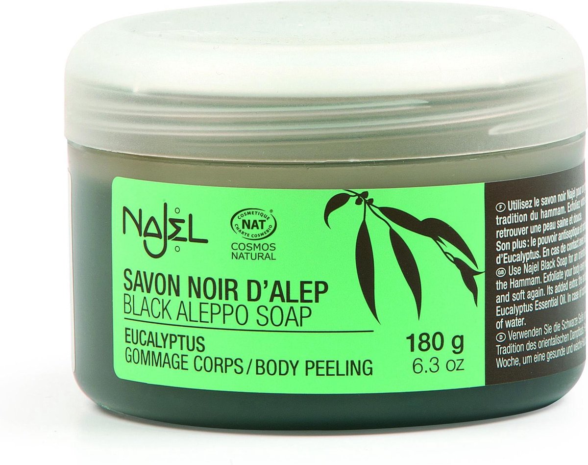 Najel -  Zwarte Aleppo zeep eucalyptus  - 1 kg