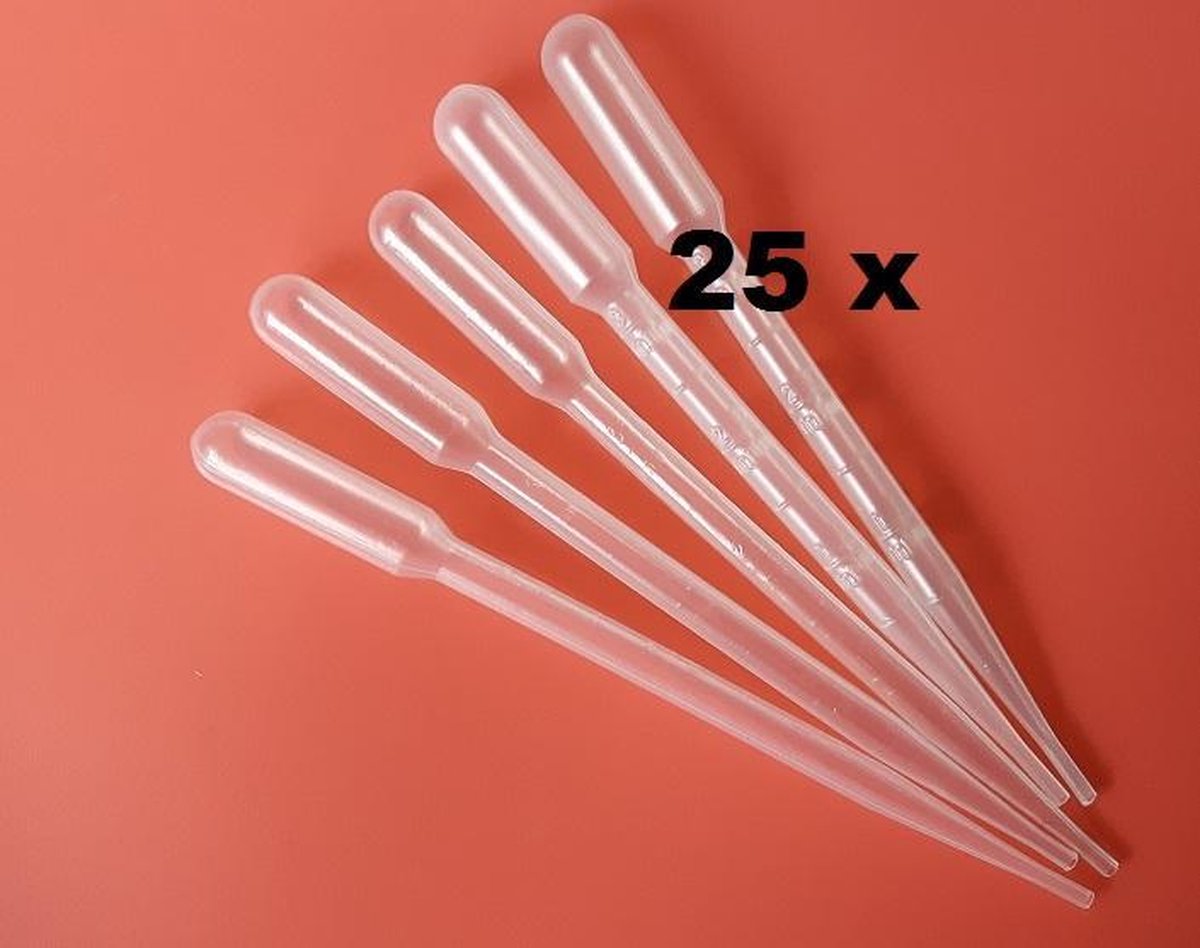 25 x Pipet voor vloeistoffen
