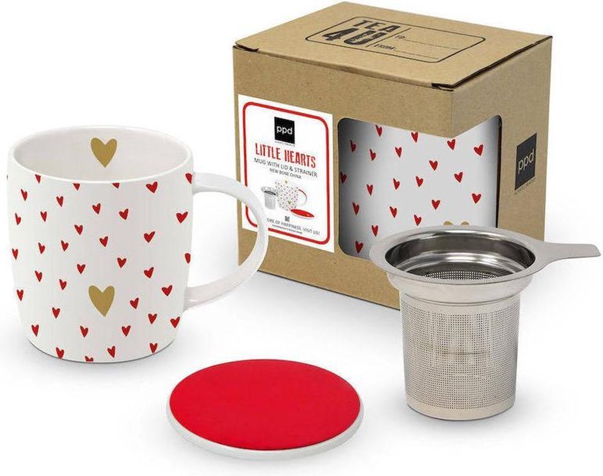 Beker deksel & zeef / Kleine Hartjes/Little hearts