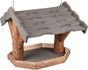 Flamingo Voederhuis bora hout bruin/grijs 31