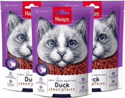 Wanpy - Soft Duck Jerky Strips eend - Voordeelbundel van 3 zakjes - Kattensnack