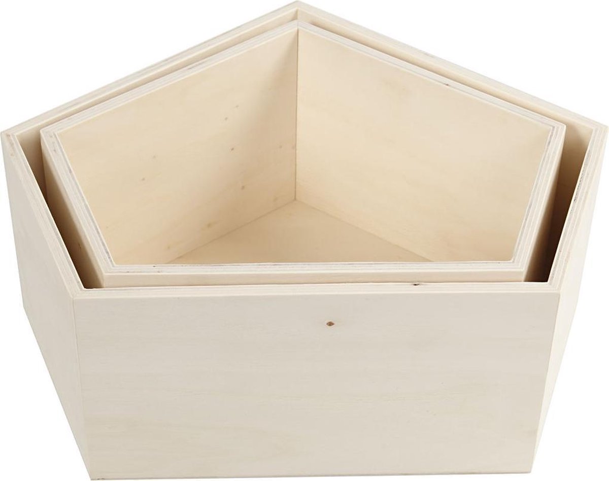 Storage Boxes. H: 22+26 cm. depth 12.5 cm. W: 26.5+31.5 cm. 2 pc. 1 set
