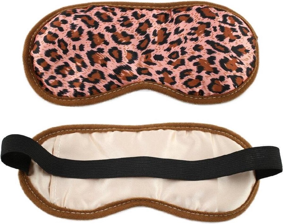 OBBOmed - Slaapmasker - met Koelgel - voorkomt vervelend lichtinval - en daardoor een veel beter nachtrust - ook ideaal tijdens reizen of in vliegtuig - Leopard motief - ME 1010A