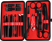 Strex Luxe Manicureset / Pedicureset met Lederen Opbergetui - 20 Delig - Manicure Set - Pedicure Set - Manicure Sets - Pedicure Sets