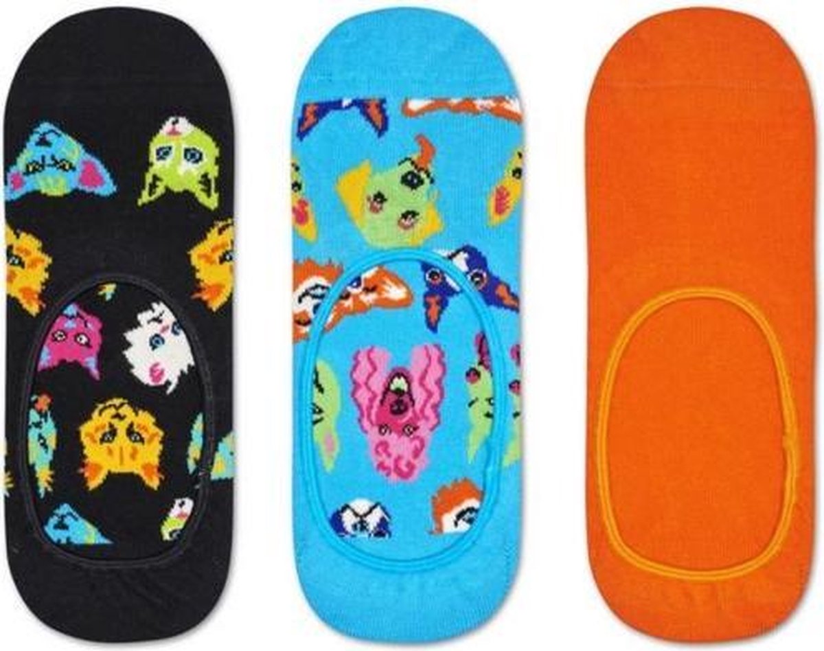 Happy Socks 3-Pack Liner | Sneaker Socks Funny Cats & Dogs