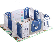 Dakta® Speelbox - Opvouwbaar - 0-9 jaar - Grondbox - Inclusief kleurrijke speelmat - Playpen - 143 x 150 cm - Ballenbak