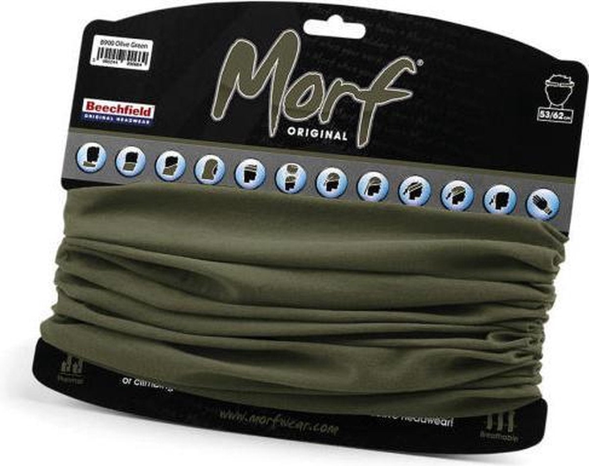 Morf faceshield bandana olive green