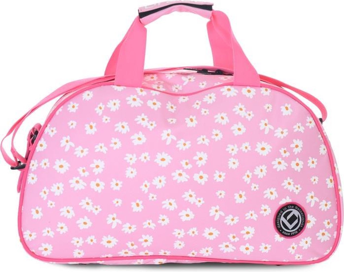 Brabo Shoulderbag Daisies Pink Sticktas Unisex - Pink
