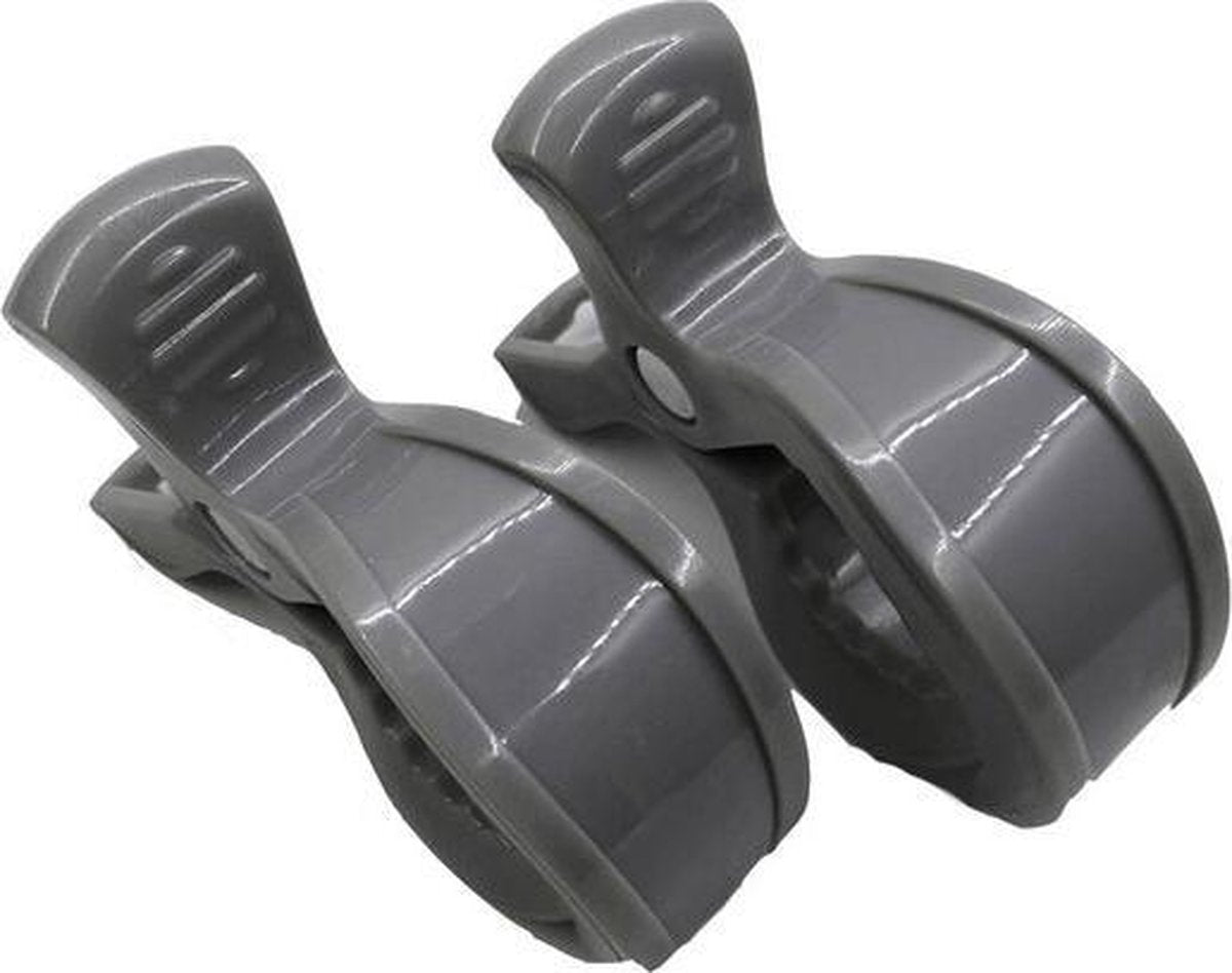 JillyBee - Klemmen - Deken - Speelgoed - MaxiCosi - Kinderwagen - Wandelwagen - Grijs - 2stuks