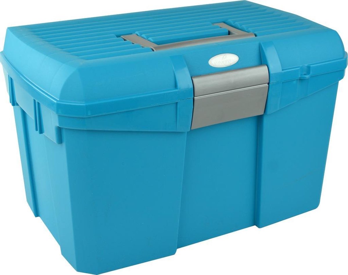 Norton poetskist en Opstapje tot max 100kg Turquoise Grijs